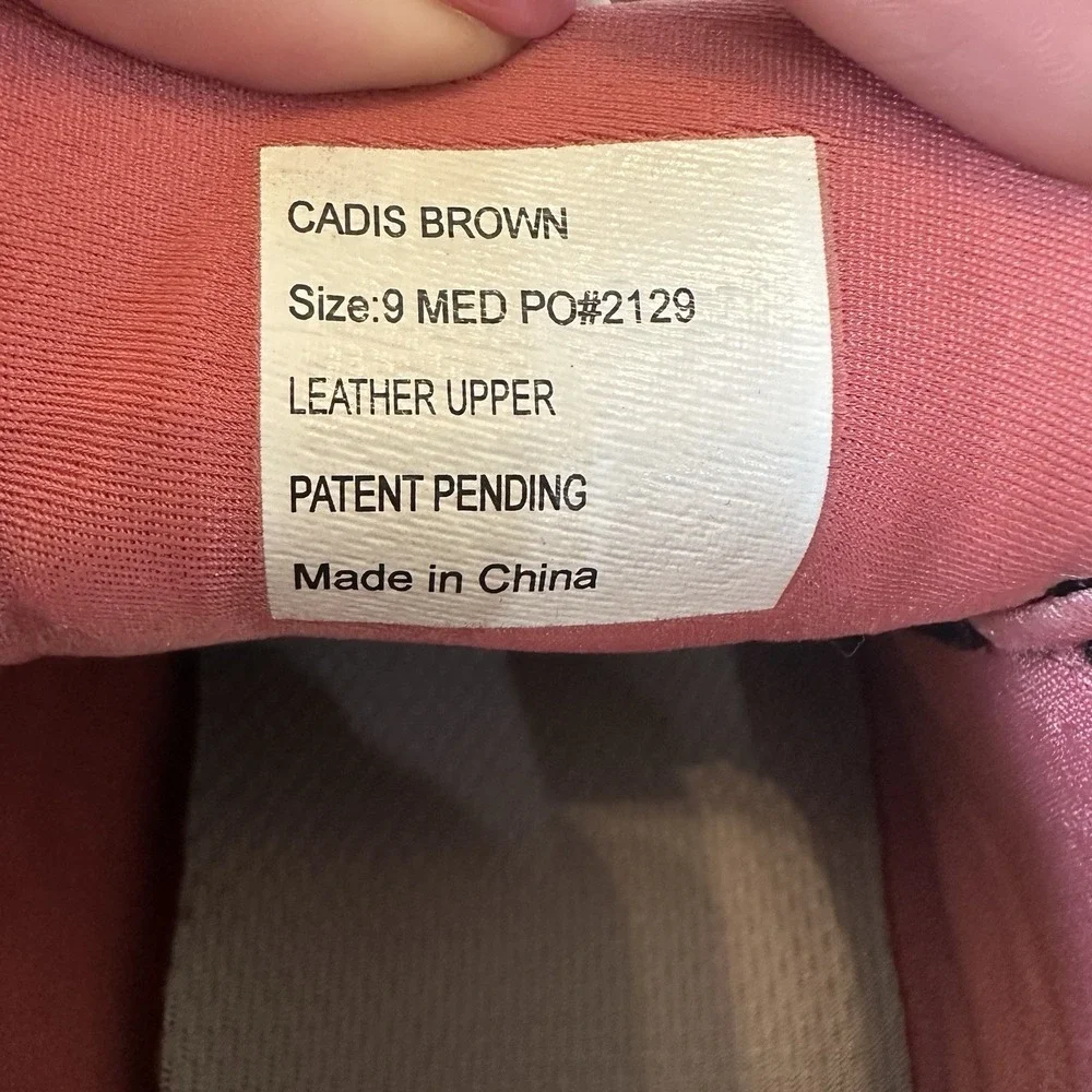 Abeo Cadis Brown Leather Comfort‎ Walking Shoes Womens Size 9M Casual Sneakers